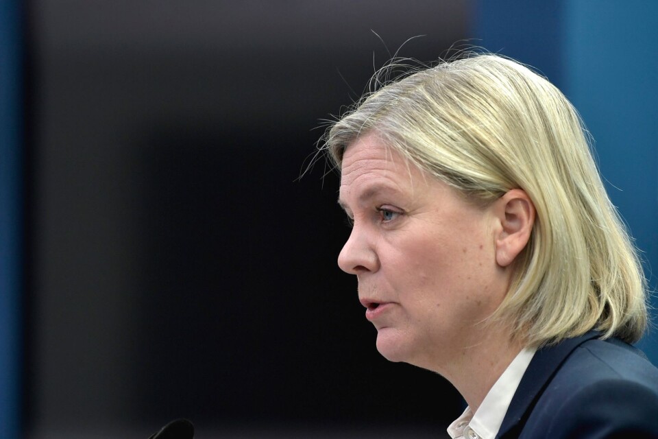 Finansminister Magdalena Andersson (S) presenterade sin budgetprognos under måndagsförmiddagen.