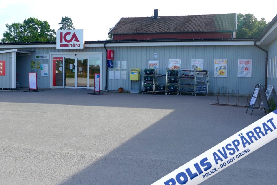 Polisen larmades till ICA Nära i Böda klockan 01.22. OBS! Bilden är ett montage.