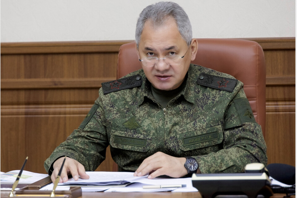 Rysslands försvarsminister Sergej Sjojgu. Bilden kommer från det ryska försvarsdepartementets presservice.