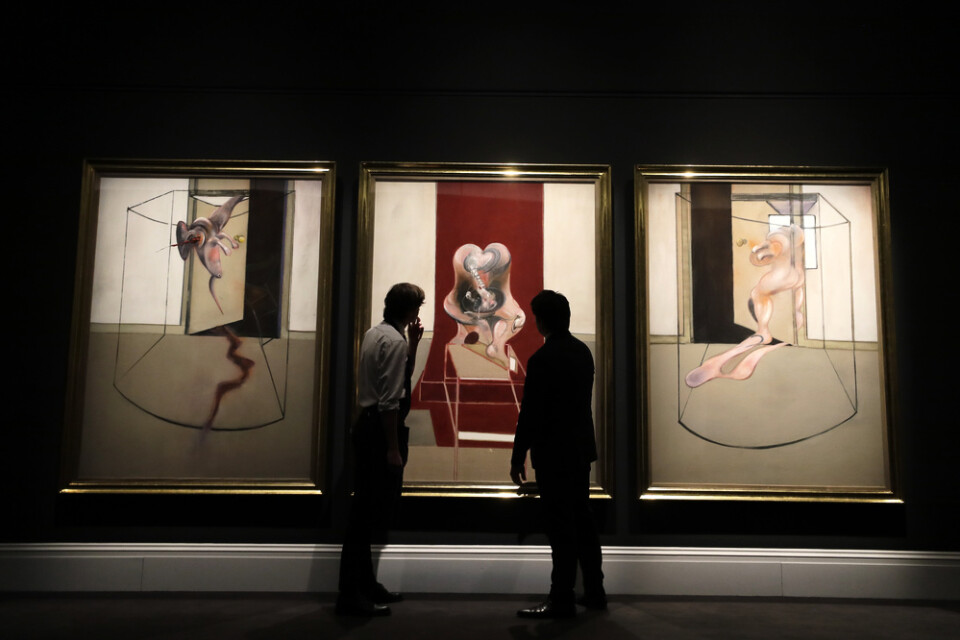 Verket "Triptych inspired by the Oresteia of Aeschylus" av den brittisk-irländske konstnären Francis Bacon såldes under tisdagen för 84,6 miljoner dollar.
