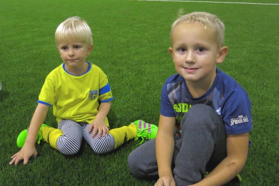 Tage Emilsson och Theo Jönsson var nöjda med dagens träning.