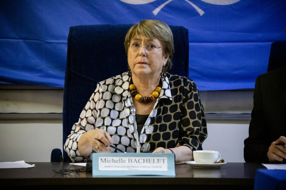 FN:s högkommissionär för mänskliga rättigheter, Michelle Bachelet. Arkivbild.