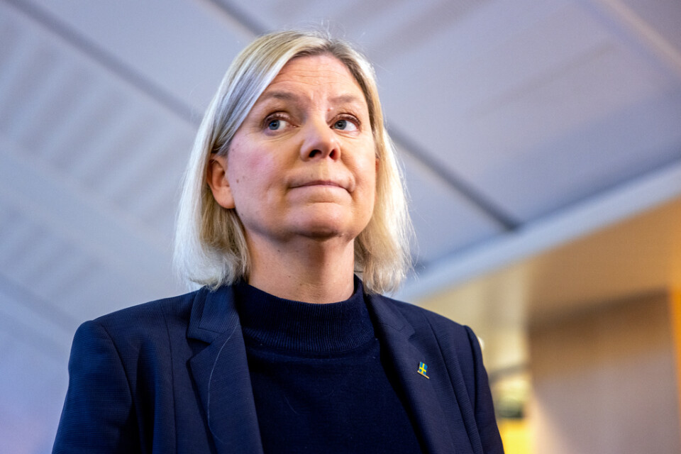 S-ledaren Magdalena Andersson tycker det är helt korrekt av statsministern att uppmana till skärpning vad gäller målet att bli medlem i Nato. Arkivbild.