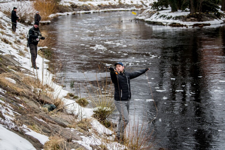Daniel Jarl, var med vid startskottet vid lördagens fiskepremiär i Ronnebyån.