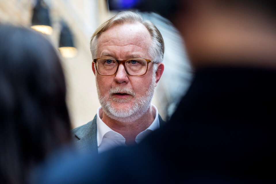 Johan Pehrson, partiledare för Liberalerna som ligger under riksdagsspärren på 4 procent, enligt Svensk väljaropinion. Arkivbild.