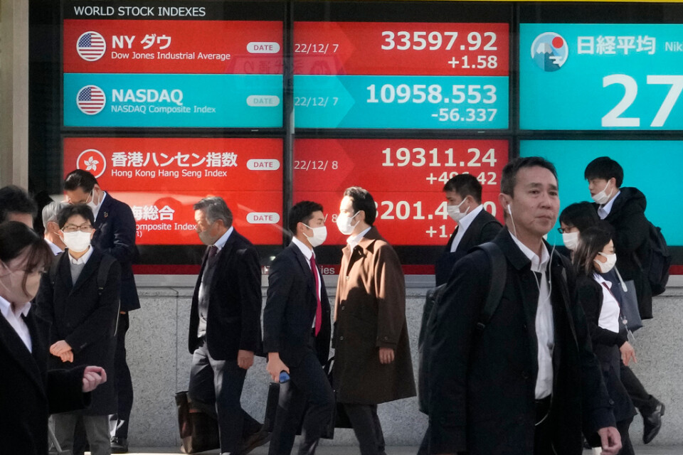 Asiens börser gick både upp och ned i den tidiga handeln på tisdagen. Arkivbild.