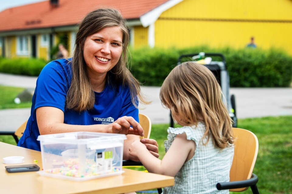 Amanda Johansson och Vidingehem har satsat på aktiviteter för barn i sommar.