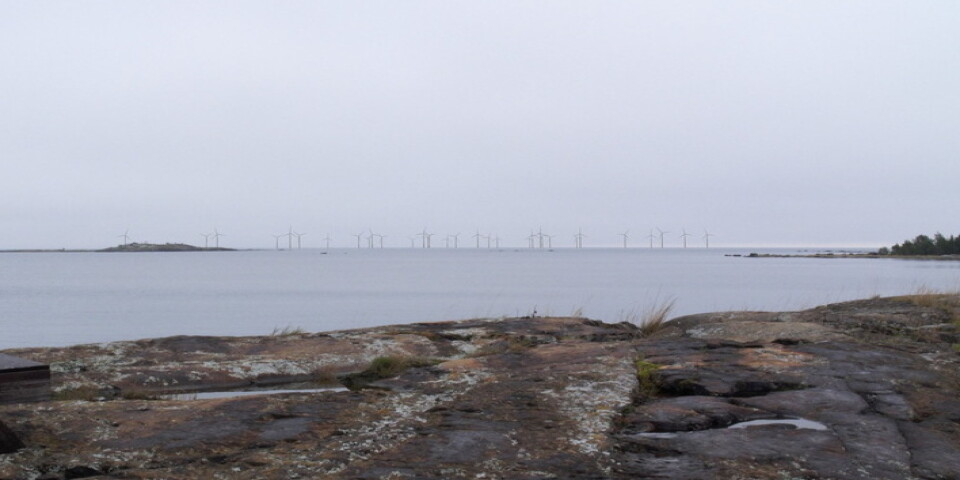 Mark- och miljödomstolen avvisar tillståndsansökan för vindkraftparken Utposten 2 i havet utanför Gävle. Pressbild.