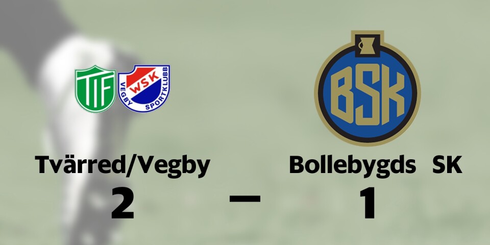 Tvärred/Vegby vann hemma mot Bollebygds SK