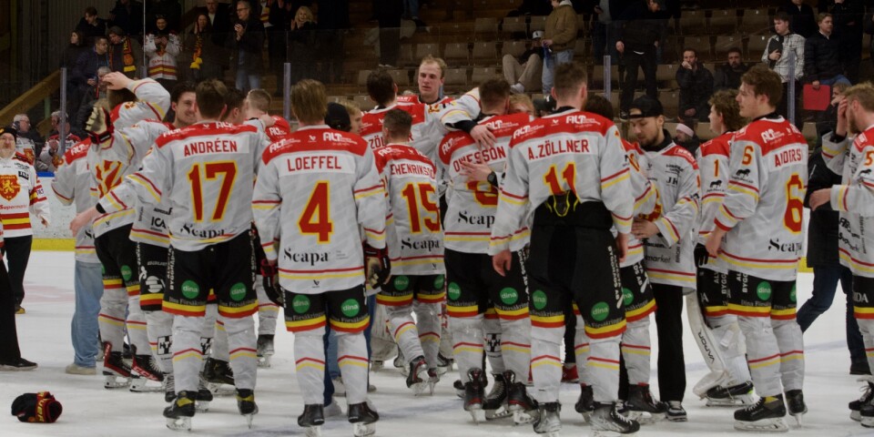 Alvesta SK firade avancemanget till Hockeyettan.