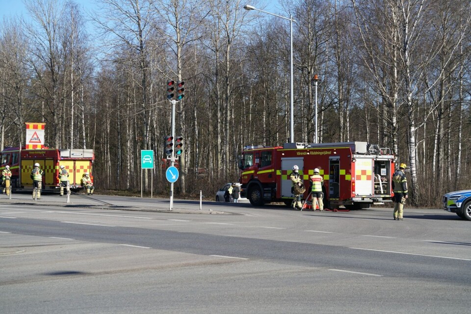 En singelolycka har skett i västra Växjö.