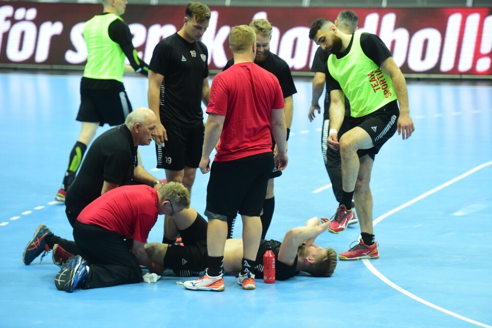 Linus Persson skadades under Malmös träning.