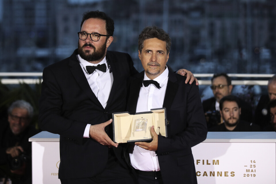 De brasilianska regissörerna Juliano Dornelles och Kleber Mendonca Filho tilldelades juryns pris i Cannes för "Bacurau", som visas under Göteborgs filmfestival i januari. Arkivbild.
