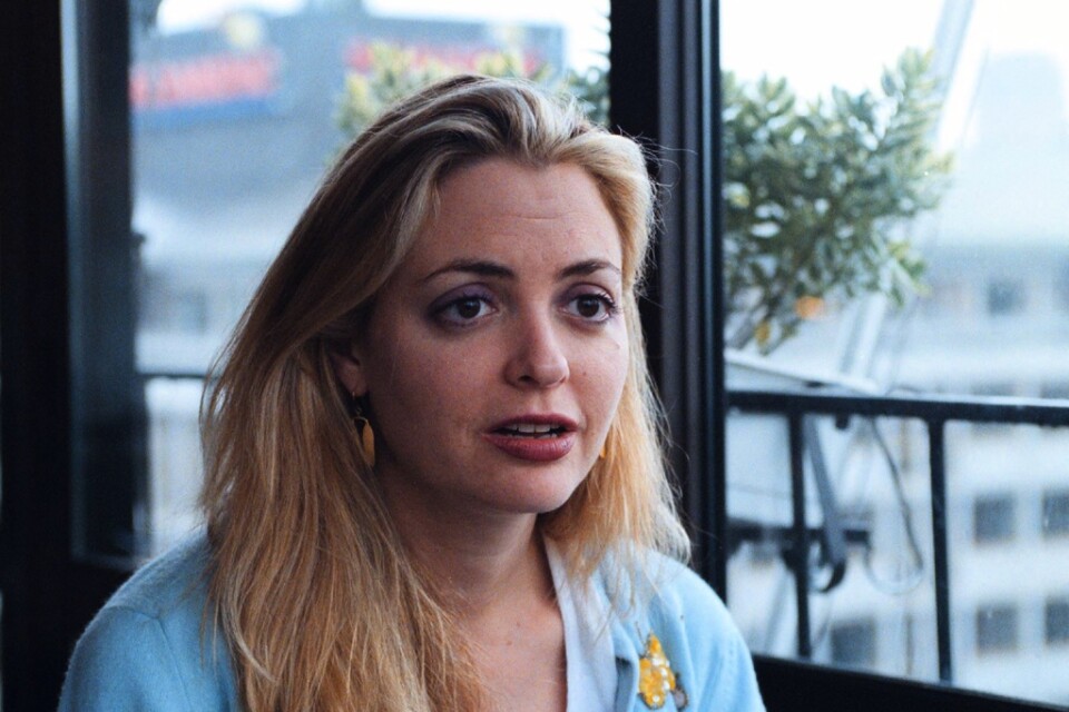 Författaren Elizabeth Wurtzel under ett besök i Stockholm 1998.
