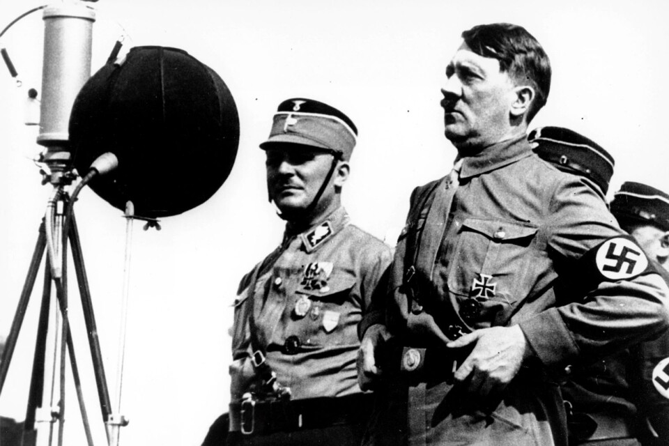 Adolf Hitler under ett tal 1933.
