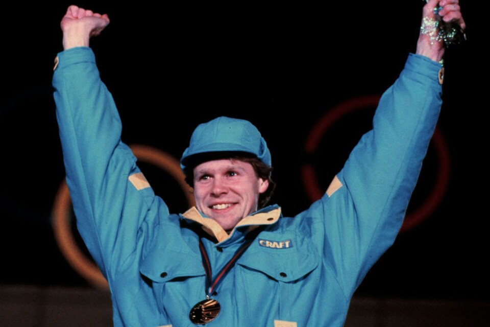 1988. Dubbla OS-guld till Tomas Gustafson, på 5 000 meter och på 10 000 meter.
