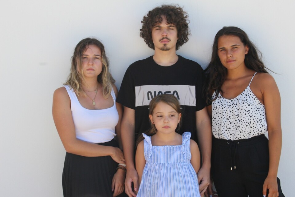 Sex barn och ungdomar har stämt en rad europeiska länder. På bilden: Cláudia Duarte Agostinho, Martim Duarte Agostinho, Catarina dos Santos Mota och Mariana Duarte Agostinho (längst fram).