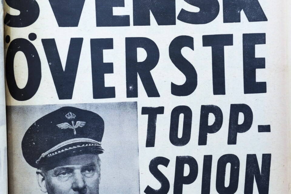 Dagens Nyheters löpsedel den 26 juni, 1963, då nyheten om spionen Stig Wennerström avslöjades.