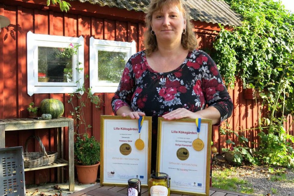 Nya smaker. Heike Tlatlik på Lilla köksgården är mycket stolt över sina egna matprodukter. Hon älskar att laga mat och det är så hon hittar nya smakkombinationer som hon nu vunnit med.