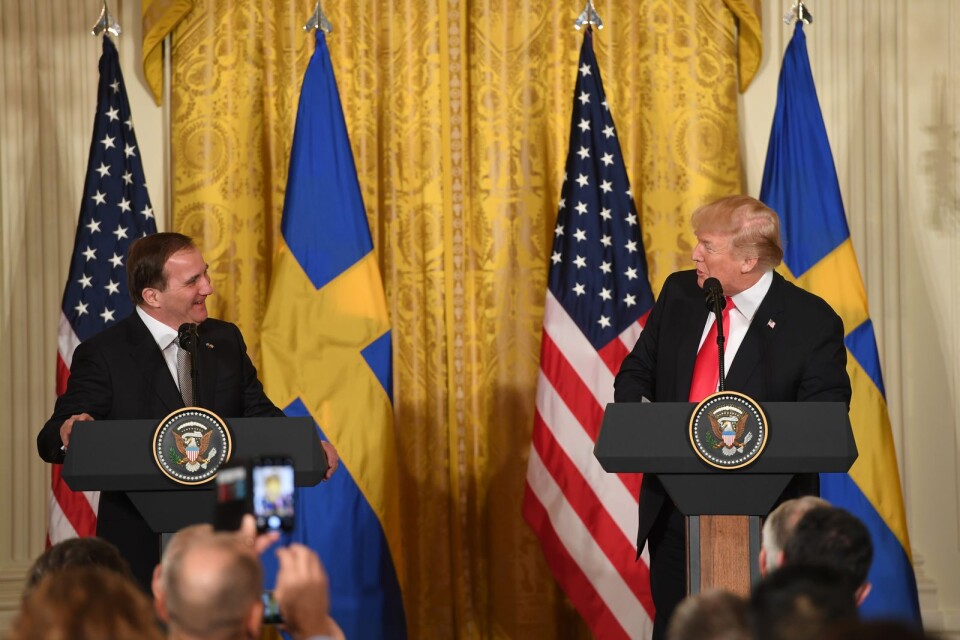 Understundom mysigt värre mellan statsminister Stefan Löfven (S) och USA:s president Donald Trump på pressträffen i Washington.