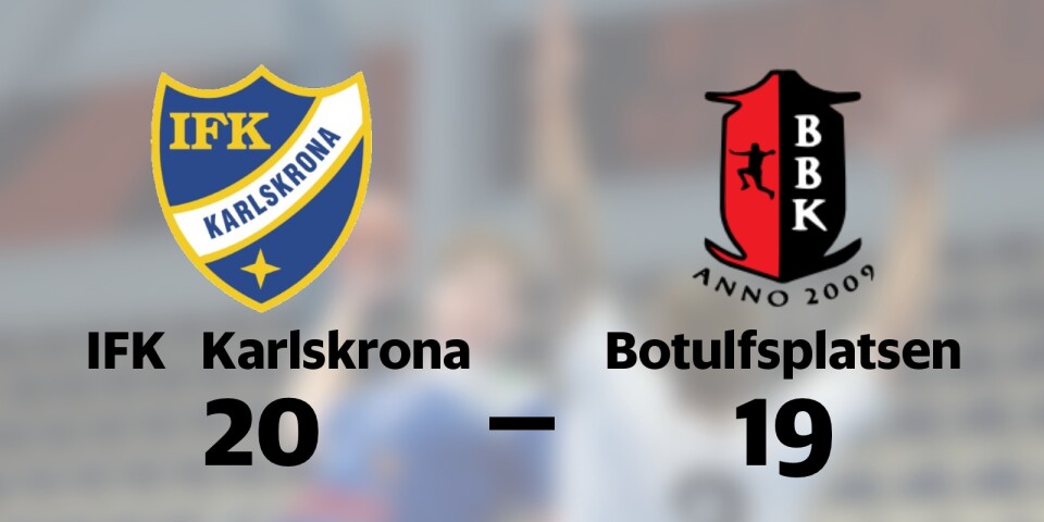Första segern för säsongen för IFK Karlskrona