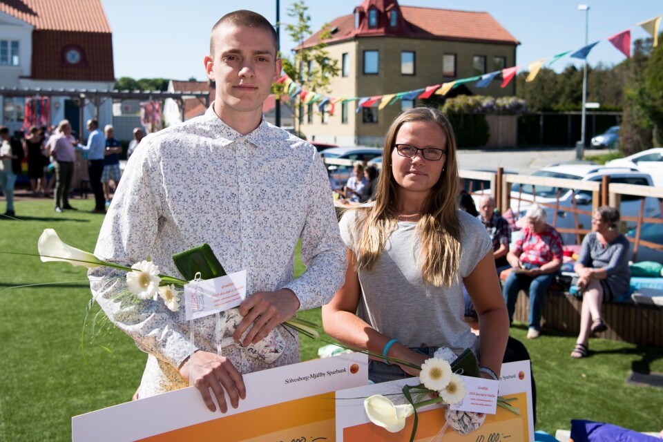 Felix Lundström och Maja Elofsson är båda förebilder för andra ungdomar i Sölvesborg. Och på torsdagen fick de ta emot utmärkelsen årets Ask och Embla.