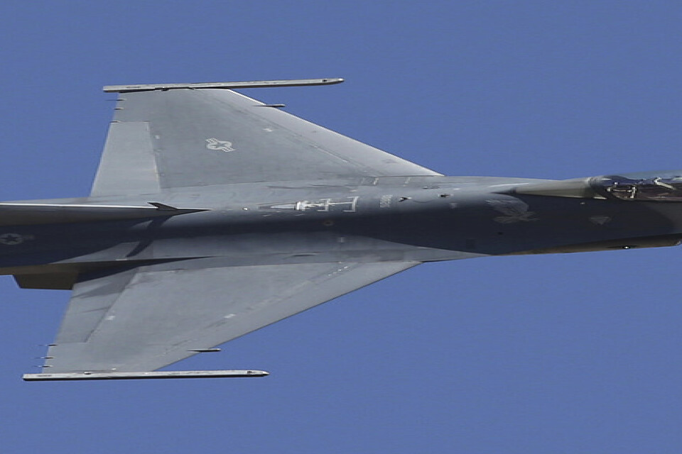 Vita huset vill sälja stridsflygplanet F16 till Taiwan. Arkivbild.