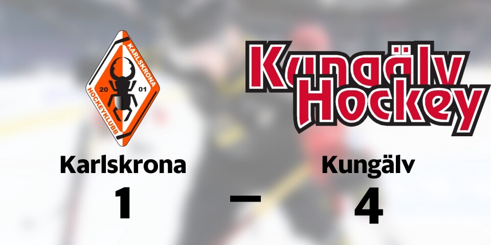 Karlskrona HK förlorade mot Kungälvs IK