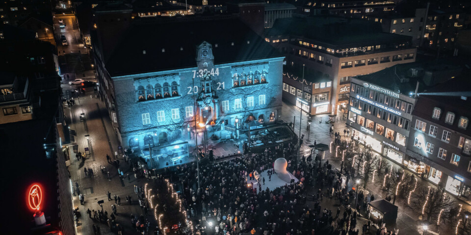 Förra årets nyårsfirande på Stora torget.