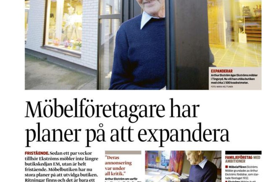 Smålandsposten den 12 november 2009.