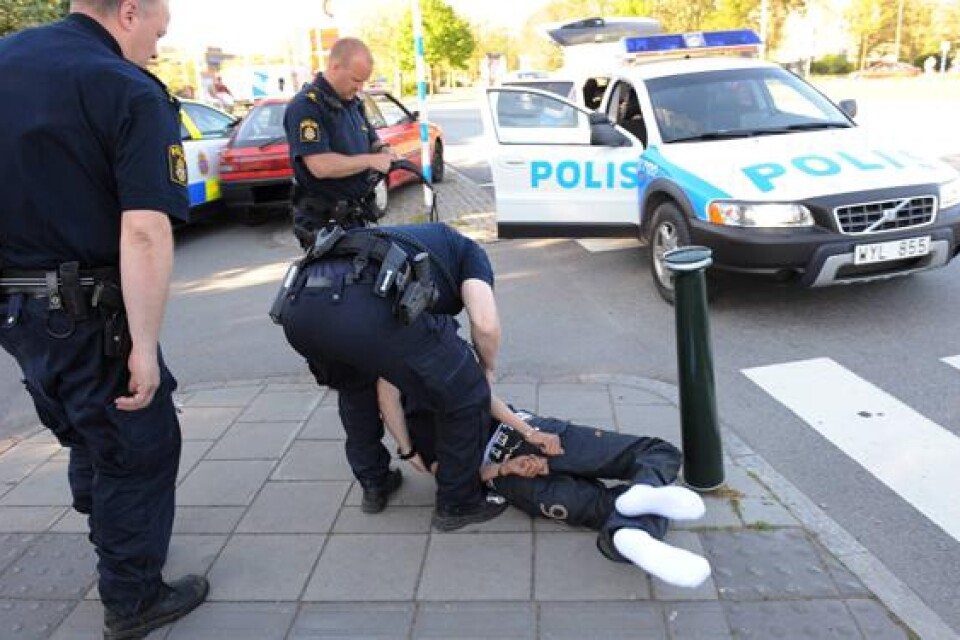 De två männen greps efter en kortare biljakt. Bild: Patrick Persson