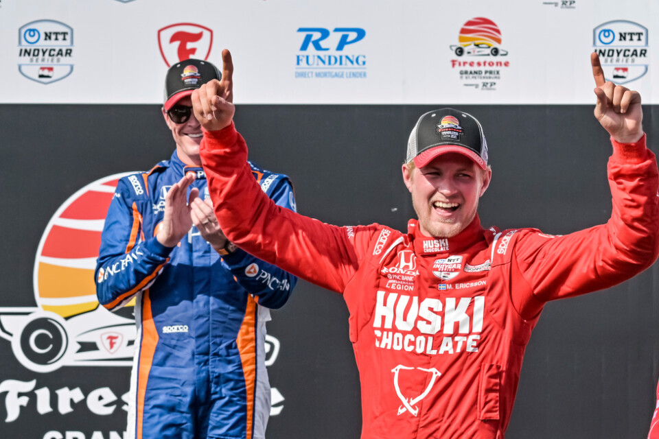 Marcus Ericsson vann Indycar-premiären i Saint Petersburg, Florida.