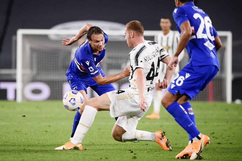Svenskduell mellan Sampdorias Albin Ekdal och Juventus Dejan Kulusevski i Turin.