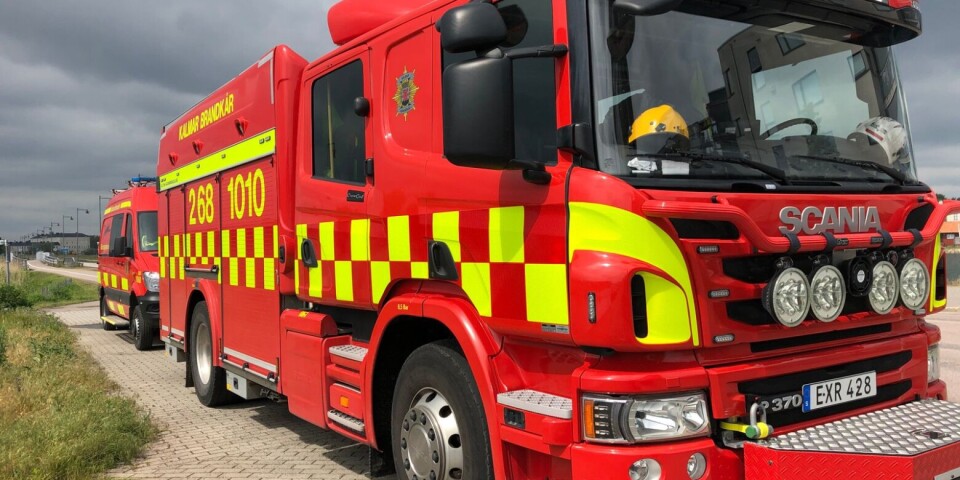 Kalmar: Brand i fyra lastbilar – anmälan om mordbrand upprättad