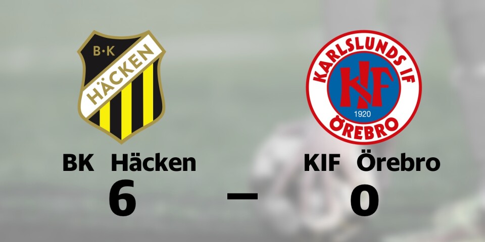 Utklassning när BK Häcken besegrade KIF Örebro