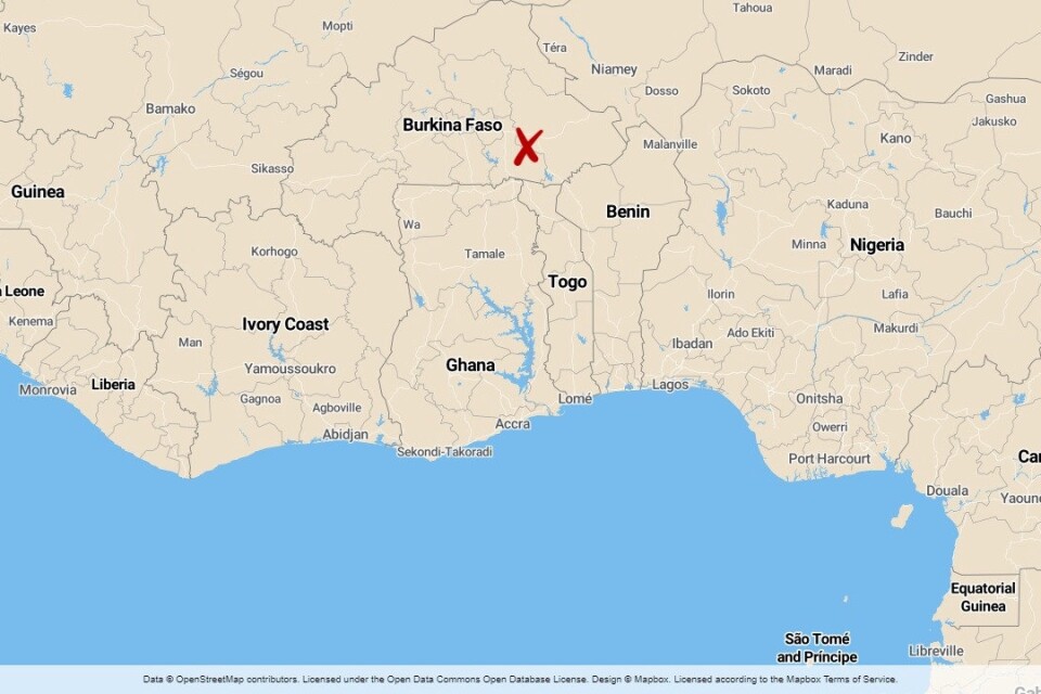 Attacken inträffade i Fada N´Gourma i östra Burkina Faso.