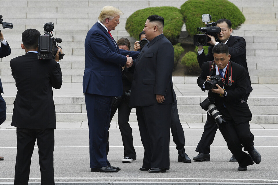 Donald Trump gick över på den nordkoreanska sidan om gränsen vid sitt möte med Kim Jong-Un.