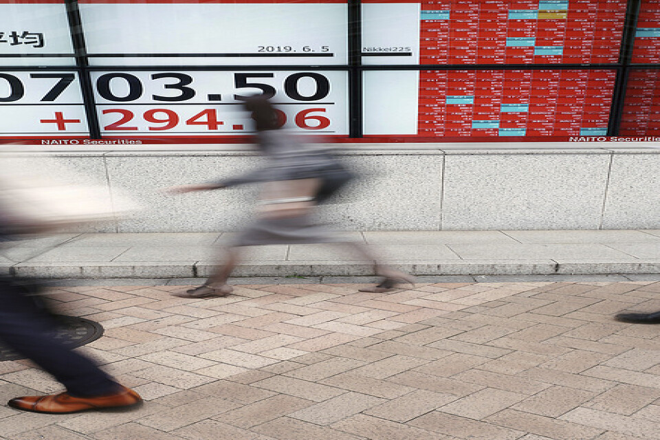 Tokyobörsen steg svagt. Arkivbild.