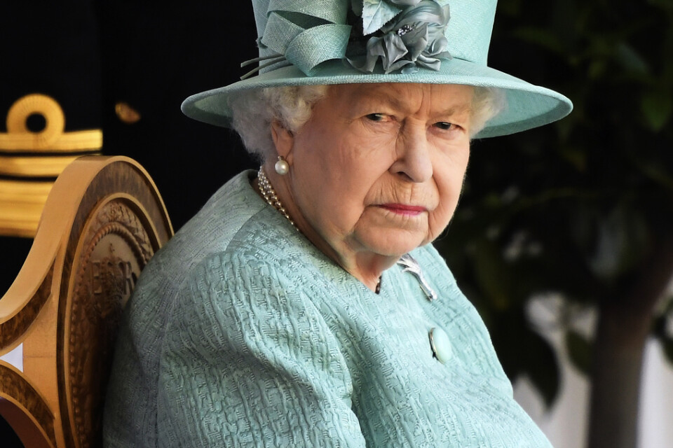 Storbritanniens drottning Elizabeth II under sitt födelsedagsfirande vid Windsor Castle i Windsor den 13 juni. Arkivbild.