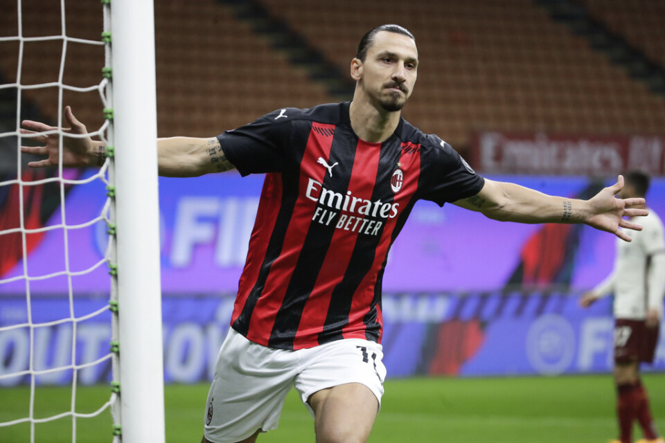 39-årige Zlatan Ibrahimovic slog till igen för Milan. Arkivbild.