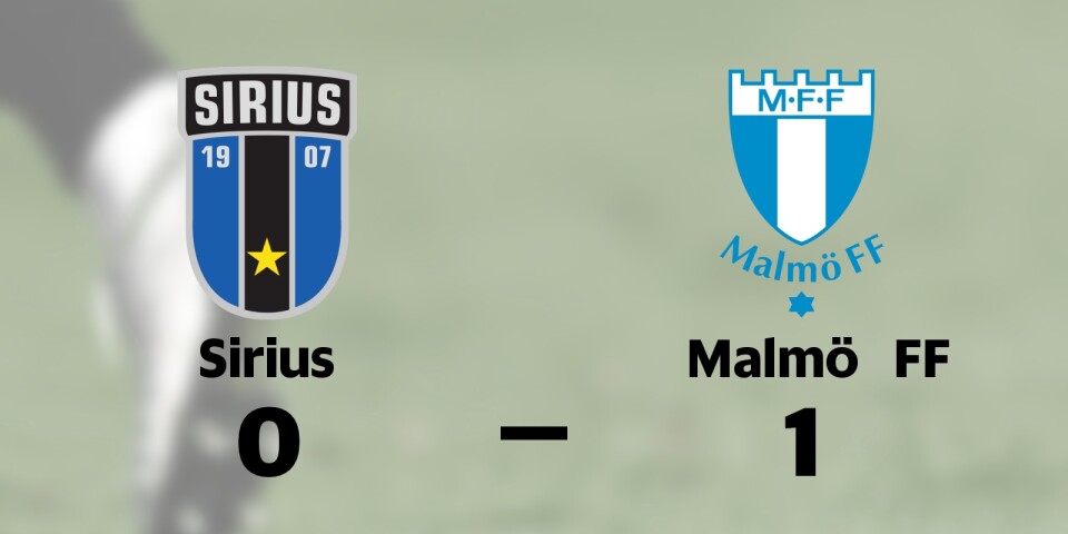 Malmö FF vann borta mot Sirius