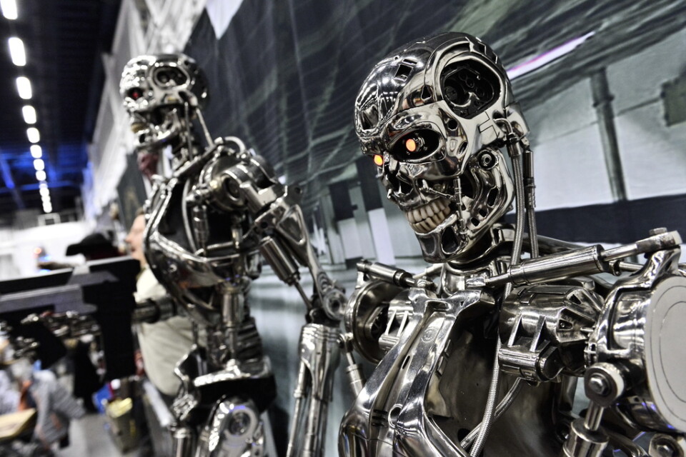 Robotar med rätt att döda, i filmen Terminator – ett framtidsscenario som Isabella Lövin (MP) och Ann Linde (S) vill undvika.
