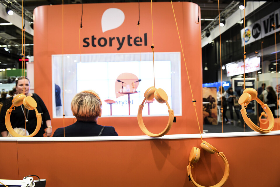 Ljudbokstjänsten Storytels monter under bokmässan i Göteborg i slutet av september.