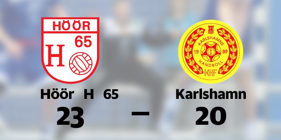 Höörs HK H 65 vann mot Karlshamns HF