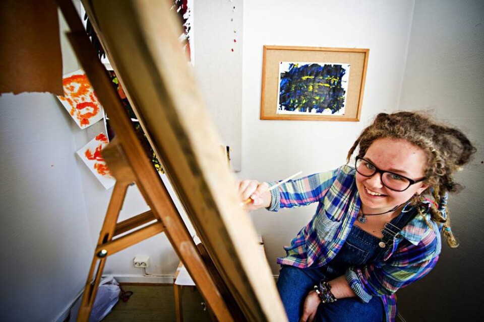 Johanna Martinsson från Asarum är med på konstlägret för tredje året i rad.