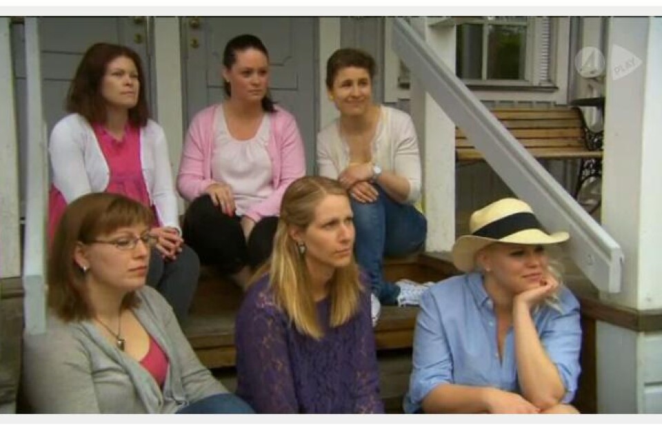 Frida Böhm sitter längst fram i mitten. Foto: TV4