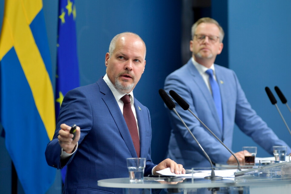 Justitieminister Morgan Johansson (S) och inrikesminister Mikael Damberg (S).