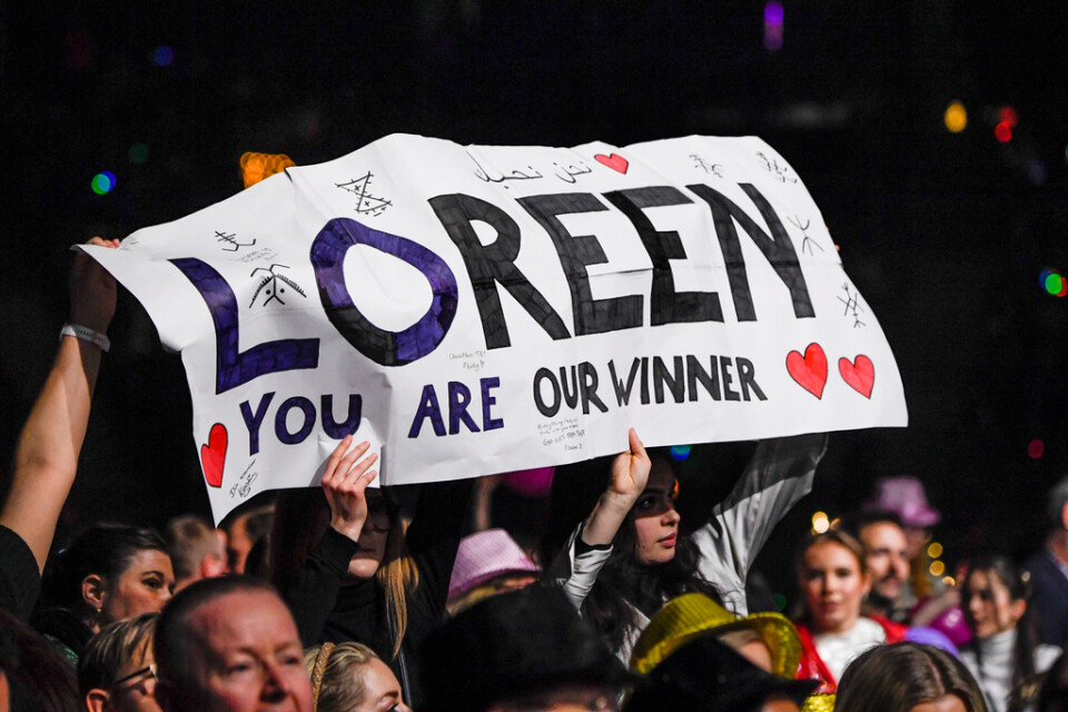 27|000 personer var på plats under Melodifestivalens final i Friends Arena. Arkivbild.