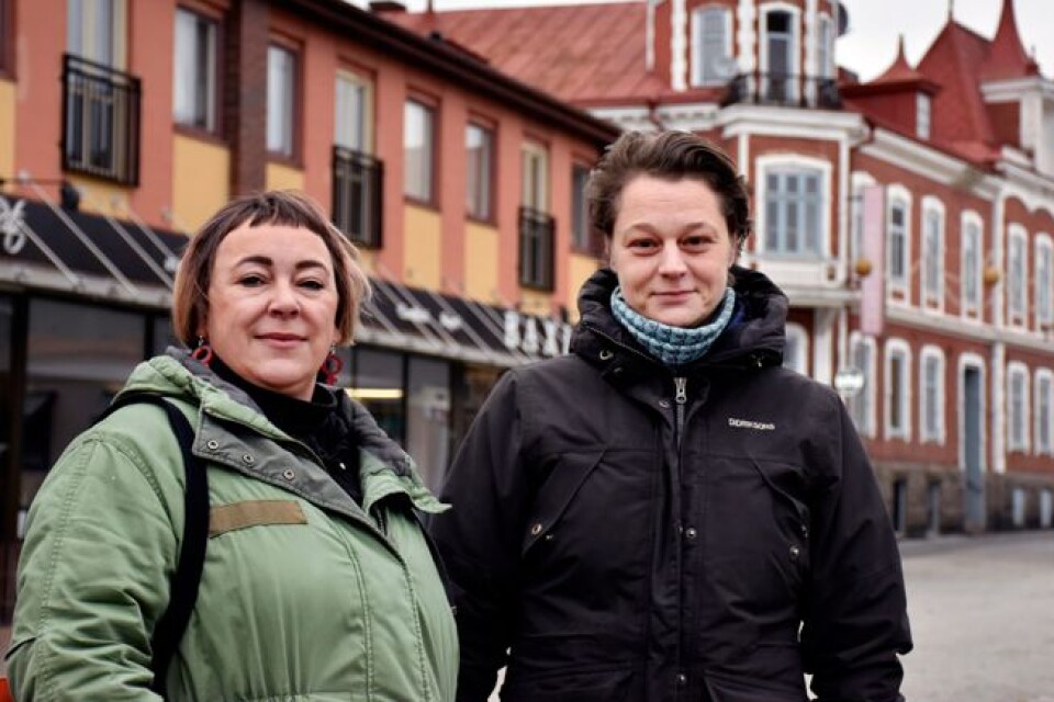 Alexandra Melander och Marie Eriksson arrangerar fackeltåg i Sölvesborg.