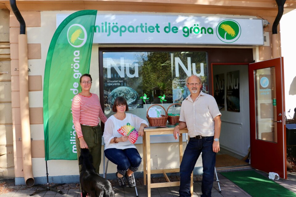 Anna Lingman, Ingmarie Söderblom och Gunnar Westling presenterade Miljöpartiets valmanifest under måndagsmorgonen.